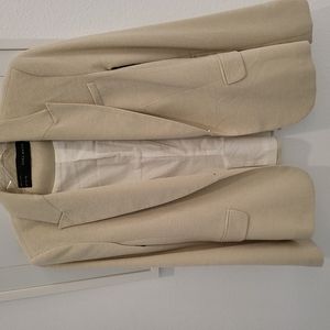 Zara fitted blazer.  Champagne color with a bit of shimmer in the fabric